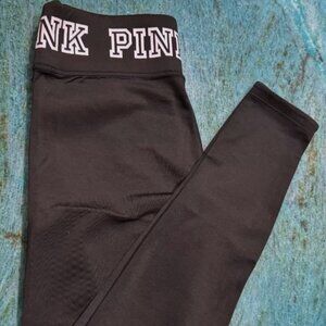PINK Victorias Secret Black Leggings Womens Yoga Size Small Mint Condition